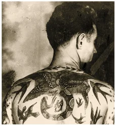 Portret Toma Stephena, wytatuowany przez Berta Grimma, ok. 1942 r. (zdjęcie)