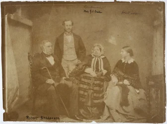 Robert Stephenson, angielski inżynier mechanik i budowlany, z rodziną, ok. 1850 r.
