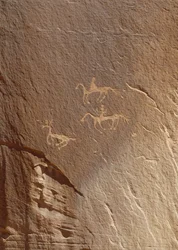 Ryciny naskalne, Ledge Ruin, Canyon de Chelly National Monument, Arizona, USA