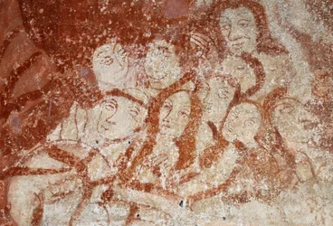 Sztuka romańska: Kaplica św. Katarzyny, Voute w powiewie kolebki, Dzieciństwo Chrystusa, Męka Pańska, Sąd Ostateczny i Chrystus w majestacie. Freski z kościoła Notre Dame d