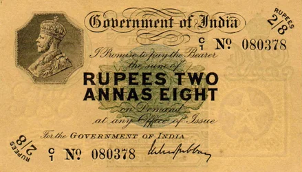 2 rupie i 8 annaszów, ok. 1918-26 r.