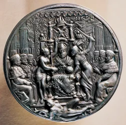 Medal srebrny z portretem konnym cesarza Rudolfa II Habsburga (1552-1612)