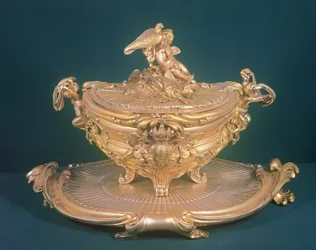 Waza do zupy, Ludwik XV, wykonana dla cesarzowej Elżbiety (1709-62) Rosji, przez F.T.Germain, Paryż