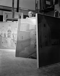 MALARZ GUIDO CADORIN W WENECJI - 1952