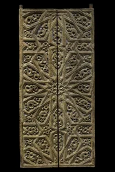 Drzwi przybytku. Hiszpania, około 1450-1500. Drewno rzeźbione i malowane. Musée du Louvre