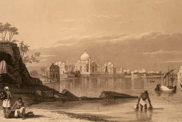 Taj Mahal, Agra, Uttar Pradesh, Indie (grawerunek)