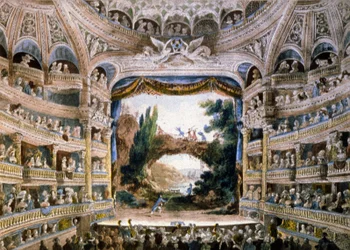 Teatr Comedie Francaise pod koniec XVIII wieku, koniec XIX wieku (rycina)