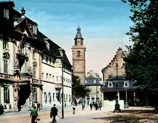 Historyczne domy w mieście Erfurt