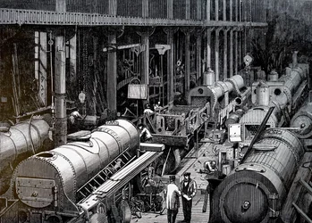 Hala produkcyjna firmy Robert Stephenson and Company.