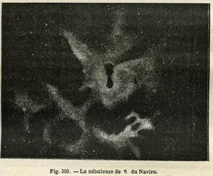 Mgławica statku. Grawer z „Gwiazdy i inne osobliwości nieba” Camille Flammarion
