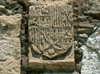 Wieża Hołdu, Alcazaba Almeria, Andaluzja. Szczegół.