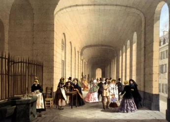 Uzdrowisko Vichy, rycina, Francja, ok. 1860 r.