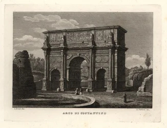 Widok Łuku Konstantyna, Arco di Costantino, Rzym