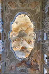 Widok na sufit, hol wejściowy lub foyer, Teatro Grande, Brescia, Włochy (zdjęcie)