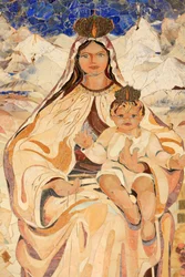 Dziewica i dziecko. Chile. Bazylika Zwiastowania, Nazaret, Izrael