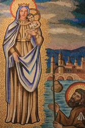 Dziewica i dziecko. Hiszpania. S. Padrosa. J. Pierścień. Bazylika Zwiastowania, Nazaret, Izrael