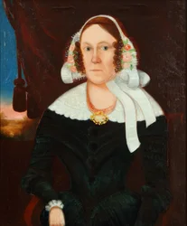 Kobieta z czepkiem w kwiaty 1825 (olej na płótnie)