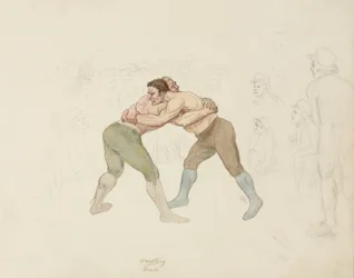 Mecz zapaśniczy, Northumberland, ok. 1805-1820