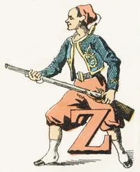 Z - Zouave - alfabet dziecięcy, edycje Gordinne 1920 (grawerowanie)