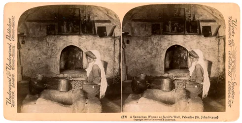 Samarytanka w Jacobs Well, Palestyna, 1900.