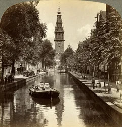 Kanał, Amsterdam, Holandia.
