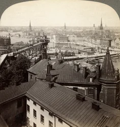 Pejzaż miejski, Sztokholm, Szwecja.