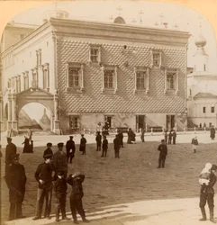 Słynne Czerwone Schody i stary Pałac, Moskwa, Rosja, 1900