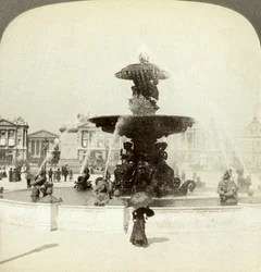 Fontanna, Place de la Concorde, Paryż, Francja.