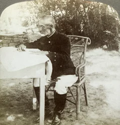 Generał Nogi w japońskiej kwaterze głównej, Port Arthur, Mandżuria, ok. 1904-1905.