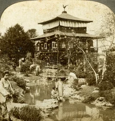 Ogród japoński na Targach Światowych, St Louis, Missouri, USA, 1904.
