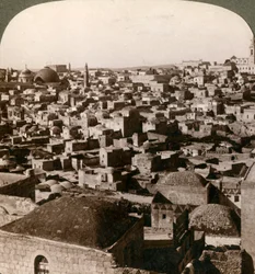 Jerozolima widziana z północnej ściany, Palestyna, 1897.