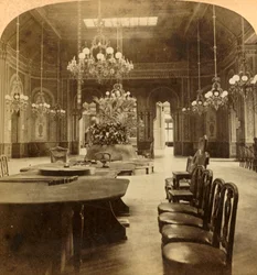 Słynny Salon Ruletki, Kasyno, Monte Carlo, Monako, 1897.
