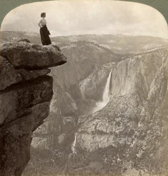 Widok z Glacier Point, Yosemite Valley, Kalifornia, USA, 1902.
