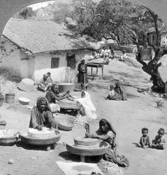 Życie na wsi, Indie, 1900.