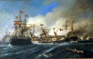 20.07.1866: Bitwa pod Lissą u wybrzeży Dalmacji: Austriacy niszczą włoską flotę.
