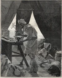 Jubiler kabylski w Algierii w XIX wieku. Grawer z 1885 roku w „Les arts et metiers illustres” Adolphe BITARD.