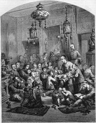 Szkoła w Chinach w 1858 roku.