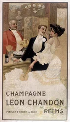 Plakat reklamowy szampana Léon Chandon, koniec XIX wieku