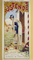 Plakat reklamowy dla Ostendy, koniec XIX wieku
