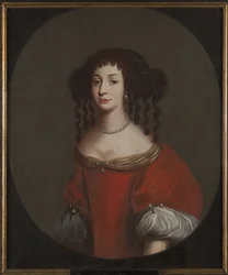 Amelie de Courlande, epouse du landgrave de Hesse Cassel - Portret księżniczki Marii Amalii z Kurlandii (1653-1711), Landgravine Hesse-Kassel, Anonymous . Olej na płótnie. Wymiar : 90x74 cm. Muzeum Narodowe w Sztokholmie
