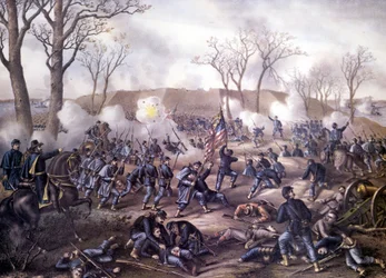 Wojna secesyjna (1861 - 1865): Pierwsza bitwa pod Fort Donelson (Tennessee) 16 lutego