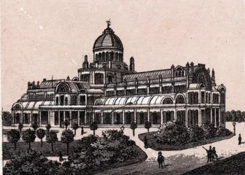 Amsterdam, Holandia: widok na Pałac Ludowy. w „” Świat ilustruje 168 odsłon”” Niedatowany (koniec XIX wieku)