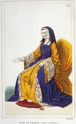 Anna de Beaujeu lub Anna francuska, księżniczka francuska (1460-1522). Starsza córka delfina Ludwika, przyszły Ludwik XI, rządziła przy pomocy swego męża, Pierre
