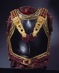Skrzynia na zbroję zaprojektowana dla cesarza Napoleona I (1769-1821) w 1807 na bitwę pod Tilsit (Tilsitt) w 1807. Paryż, Muzeum Legii Honorowej