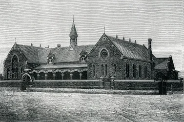 Australia: Szkoła publiczna An Adelaide, ok. 1885 (rycina)