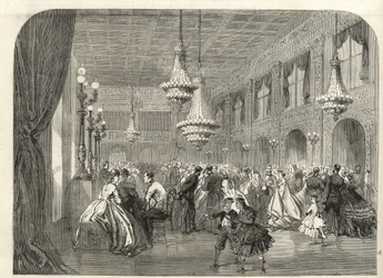 Baden Baden (Baden-Baden), Niemcy - Wewnątrz sali konwersacyjnej - 1867