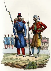 Batalion Legii Cudzoziemskiej sformowany i wysłany do Algierii w 1831 r.; batalion autochtonicznych jeźdźców, sformowany i wysłany do Algierii w 1841 r. W „”Storia d