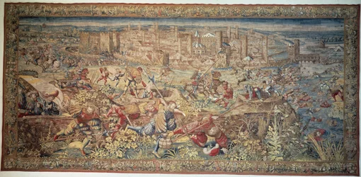 Bitwa pod Pawią. Gobelin. XVII wiek. Muzeum Capodimonte w Neapolu.