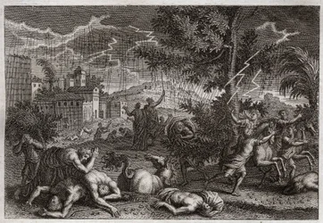 Biblia Royaumont, Stary Testament: Dziesięć ran Egiptu. Ilustracja z 1811 roku.