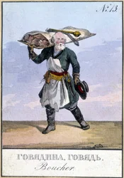 Rzeźnik w Rosji w XIX wieku.